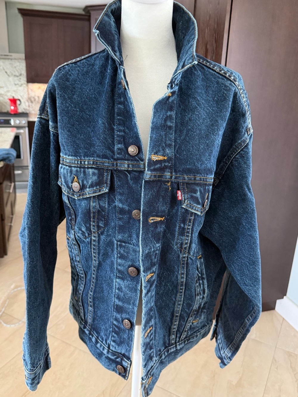Vtg 1988 Levis 70507 0227 Acid Wash Denim Trucker Jacket Size S Made in USA